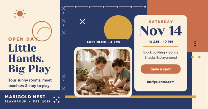 Marigold Nest Playgroup open day post template
