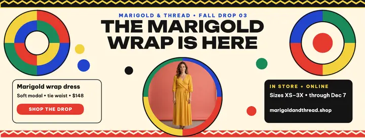 Marigold wrap drop discs cover template