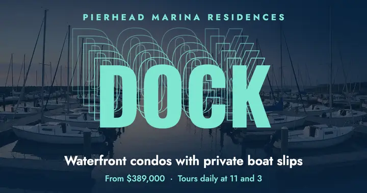 Pierhead marina condos post, outline echo: marina condos facebook post template