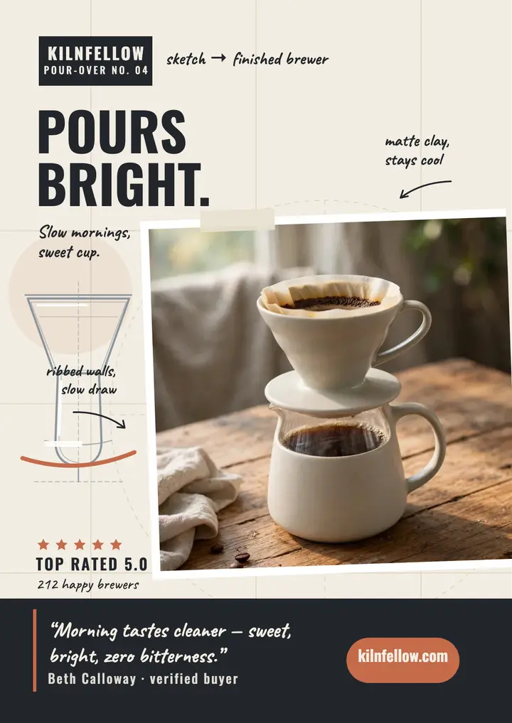 Kilnfellow brewer review flyer template