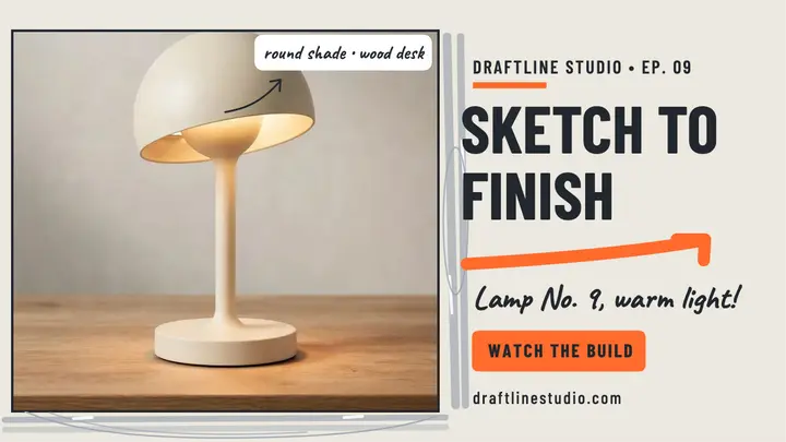 Draftline Studio sketch to lamp thumbnail template