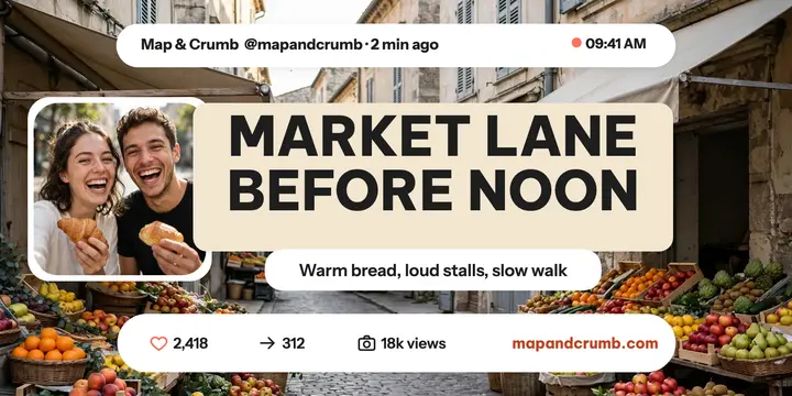 Map and Crumb market lane split post template
