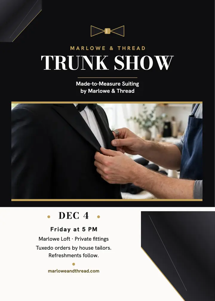 Marlowe and Thread suiting invitation template