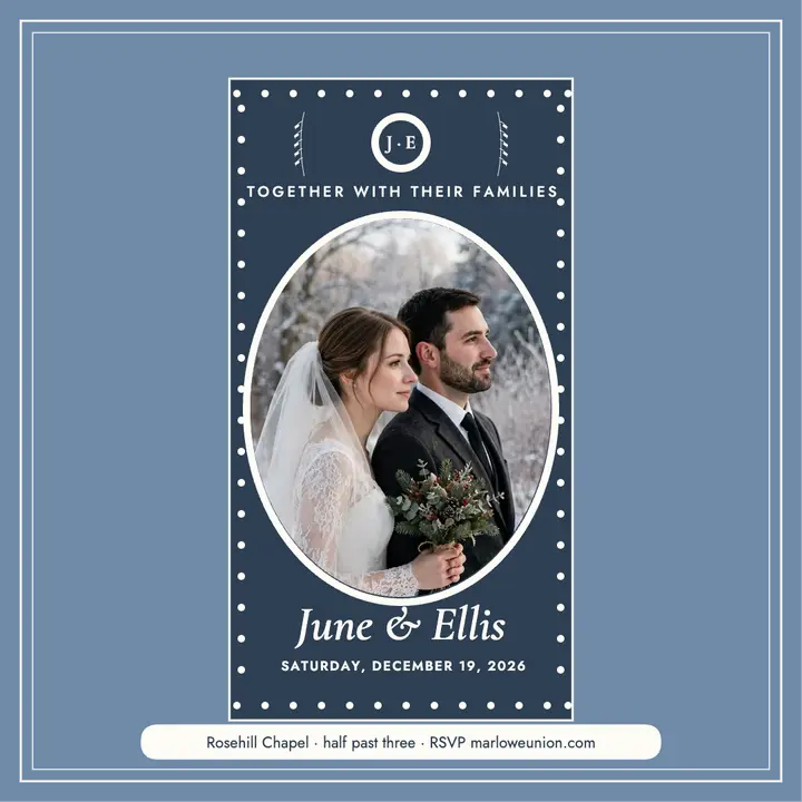 Marlowe winter cameo wedding post template