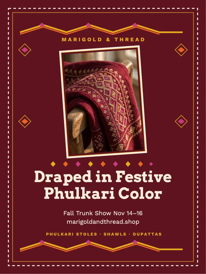 Marigold and Thread phulkari trunk show template
