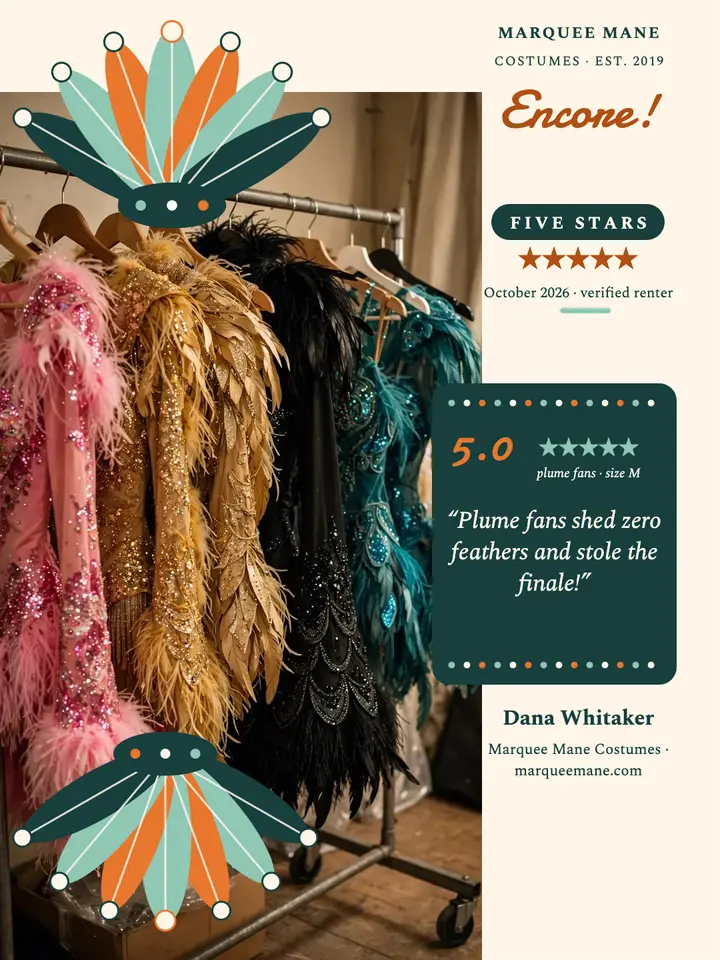 Marquee Mane costume rental review post: costume rental review template