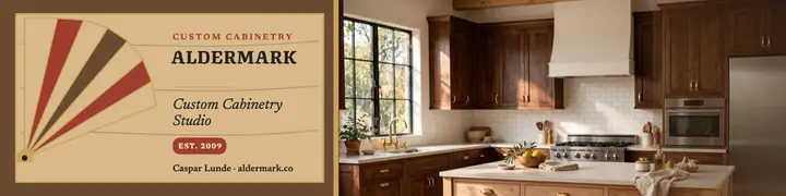 Aldermark Joinery marquetry banner template