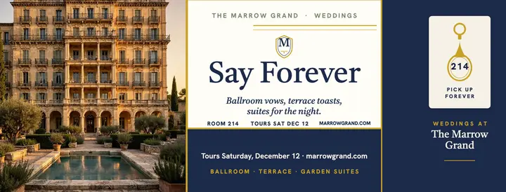 Marrow Grand wedding venue cover template