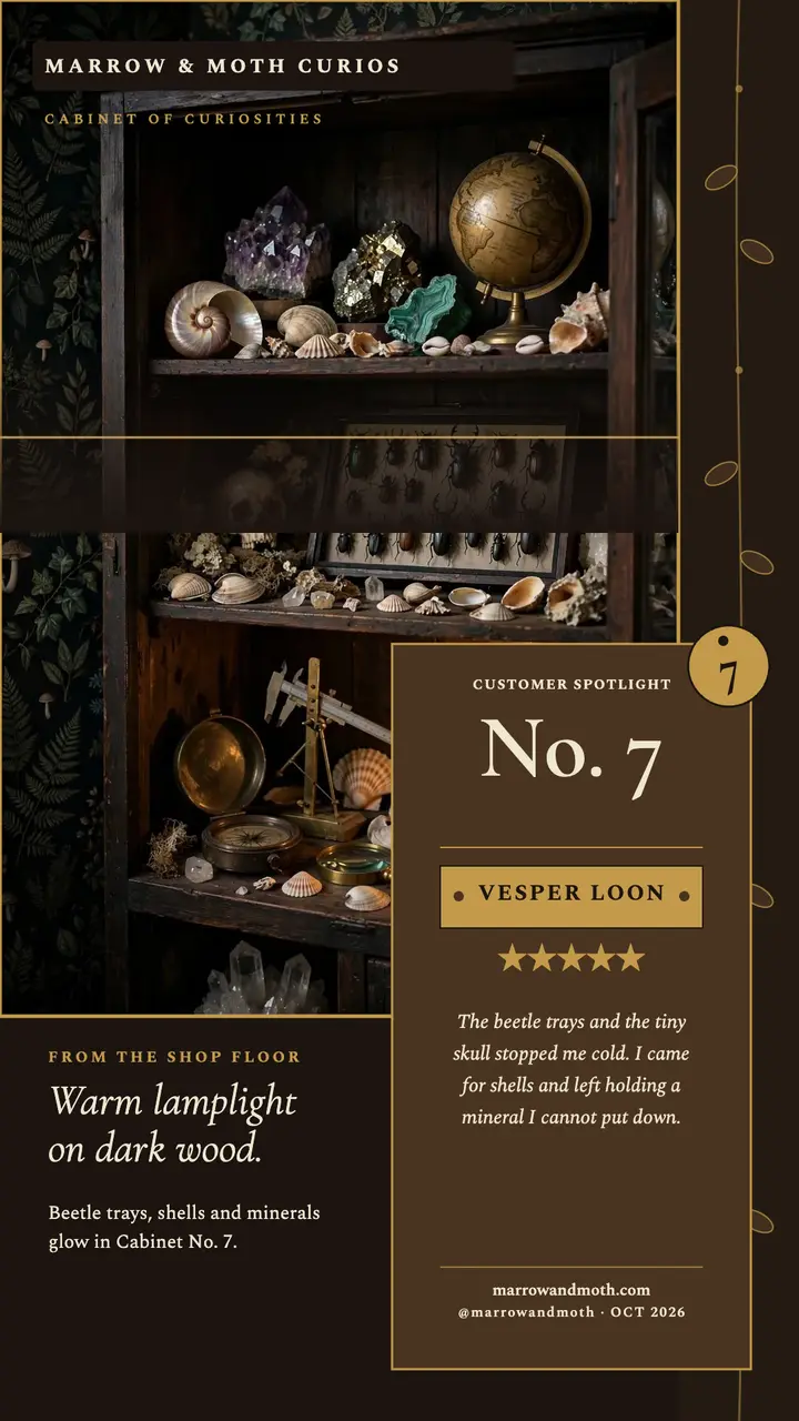 Marrow & Moth curio review story template