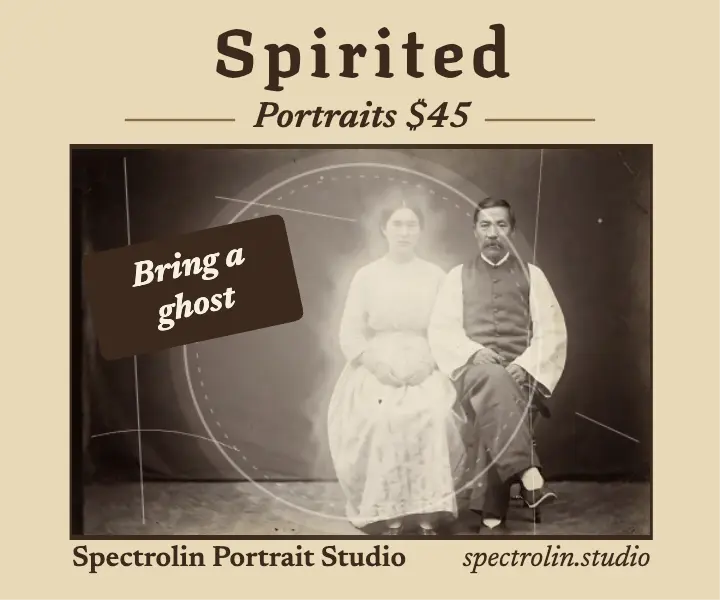 Spectrolin ghost portrait studio ad template