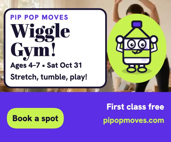 Pip Pop Moves Wiggle Gym class ad template