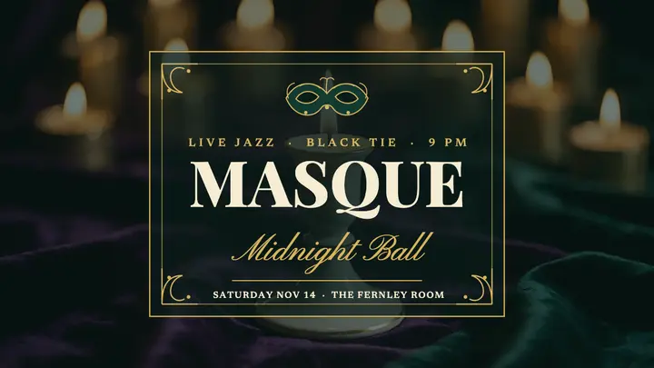 Midnight masquerade ball thumbnail template