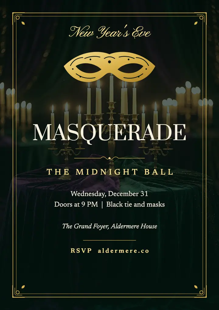 Midnight Masquerade Ball template