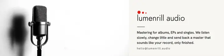 Lumenrill audio mastering banner template