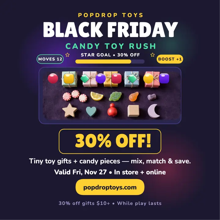 Popdrop Toys Black Friday match sale template