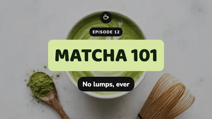 Matcha 101 YouTube thumbnail template