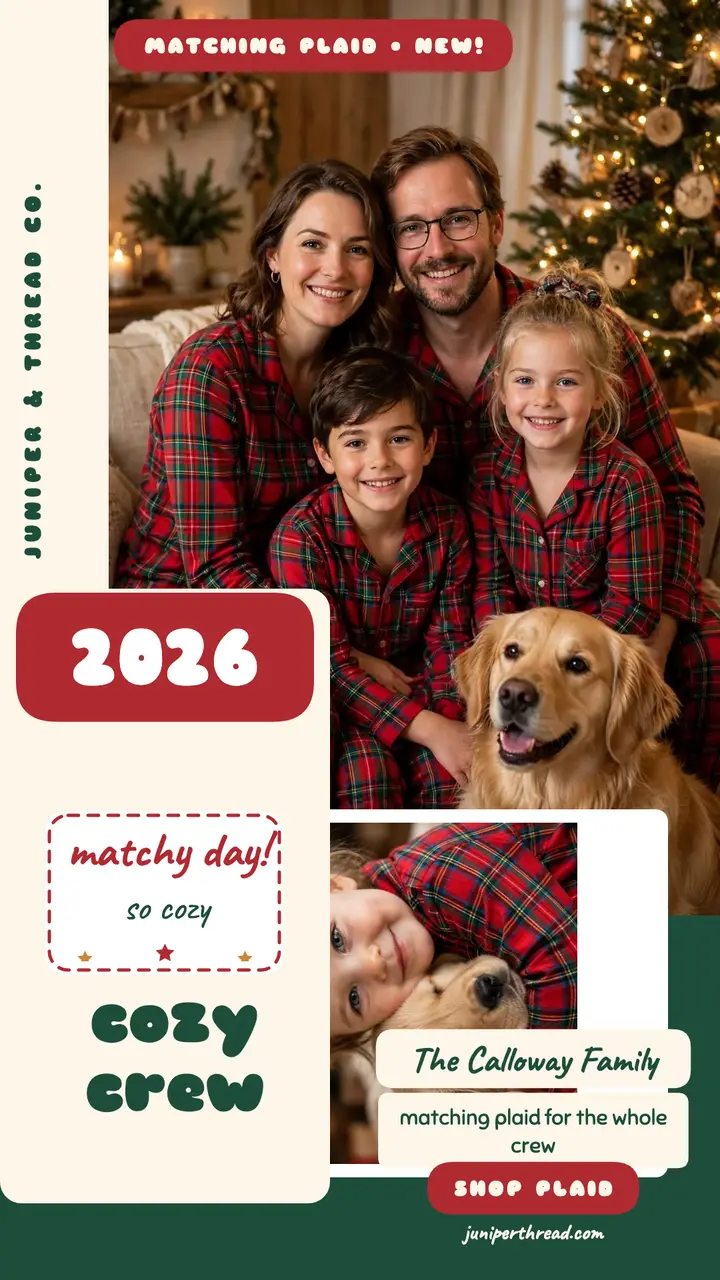 Matching pajamas Christmas story, Calloway family template