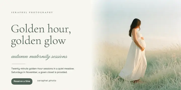 Maternity mini-sessions, airy film: maternity photo sessions post template