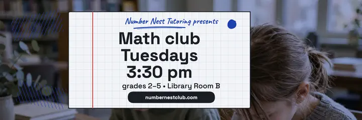 Number Nest math club ballpoint header: math club header template