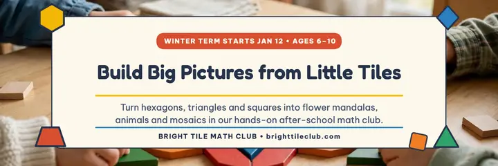 Bright Tile Math Club picture workshop header: math tiles workshop header template