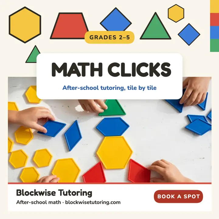 Blockwise math tutoring tile post template