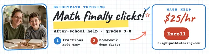 Brightpath math tutoring sketchnote billboard template