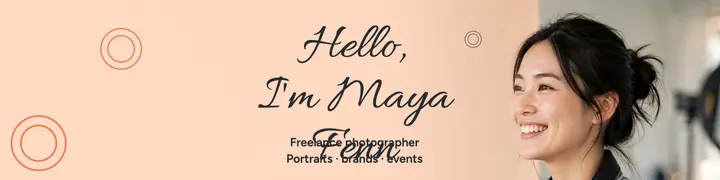 Photographer hello banner template