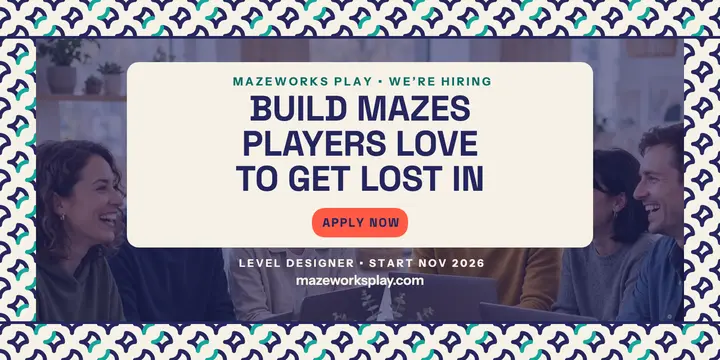 Mazeworks Play level designer hiring post template