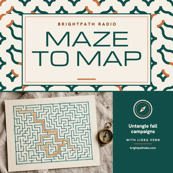 Maze to Map truchet podcast cover template