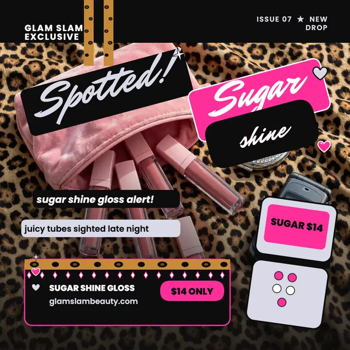 Glam Slam Sugar Shine gloss launch post template