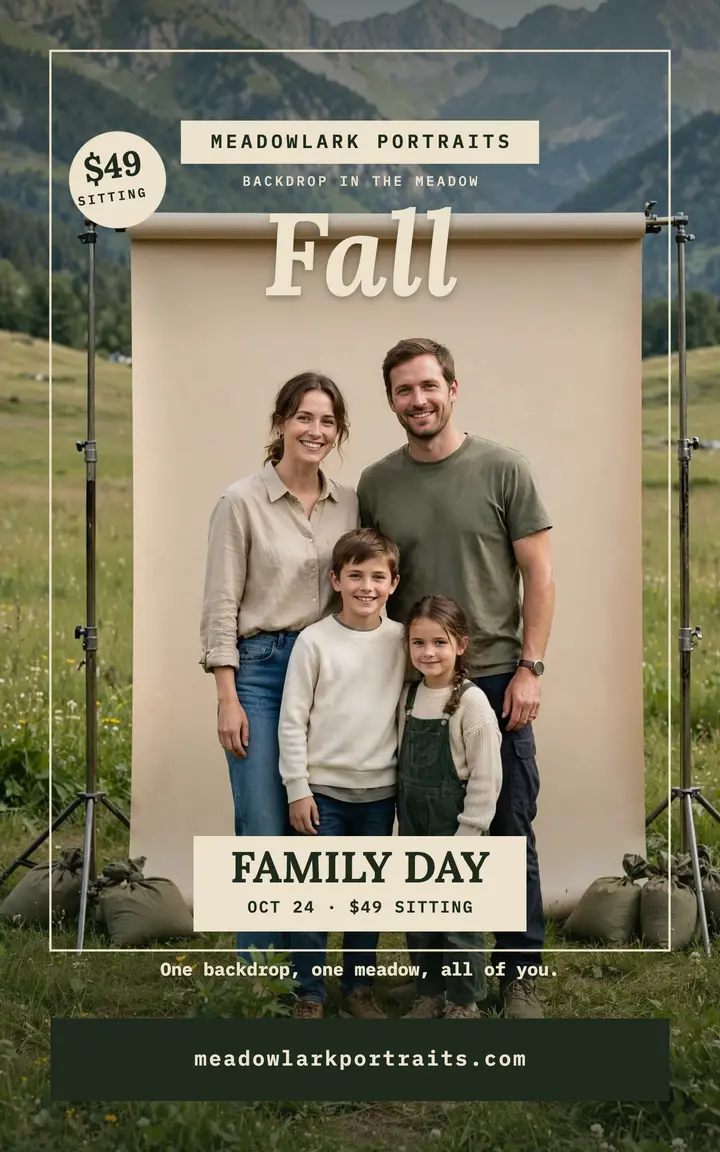 Meadowlark Fall Family Day ebook cover template