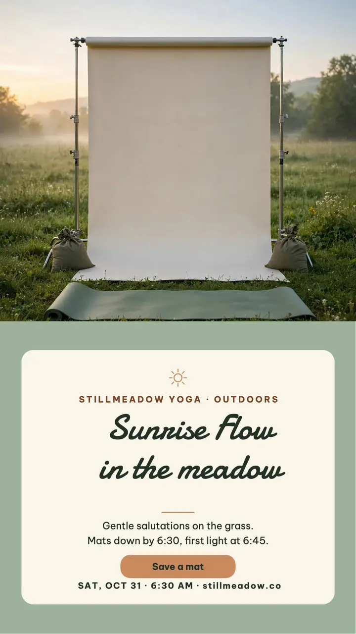 Stillmeadow sunrise flow story template