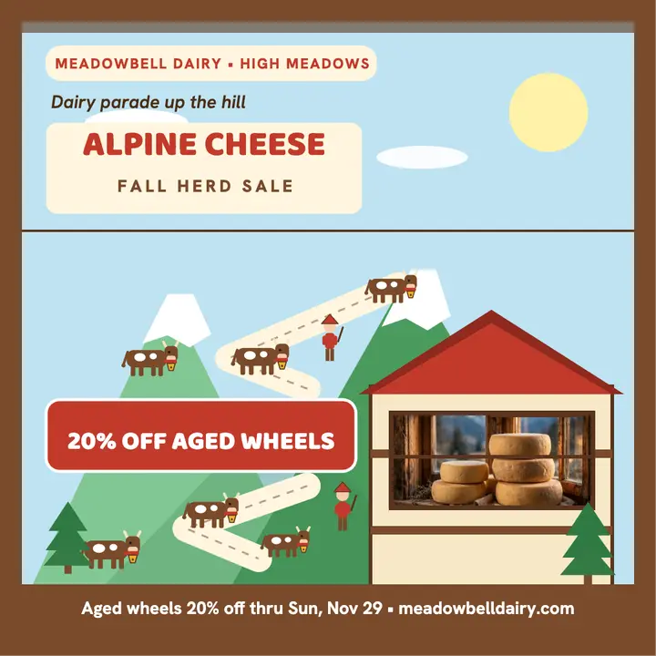 Meadowbell alpine cheese sale template