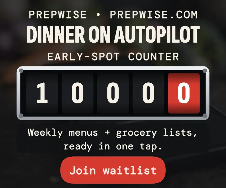 Prepwise meal app waitlist counter ad template