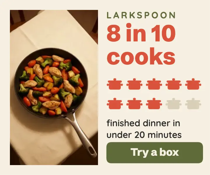 Larkspoon meal kit 8 in 10 cooks ad template