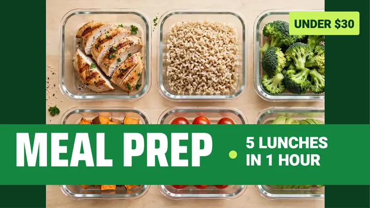 Meal Prep thumbnail template