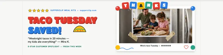 Supperclip taco night fridge review template