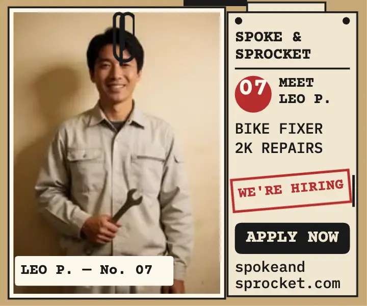 Spoke and Sprocket mechanic dossier hiring ad template