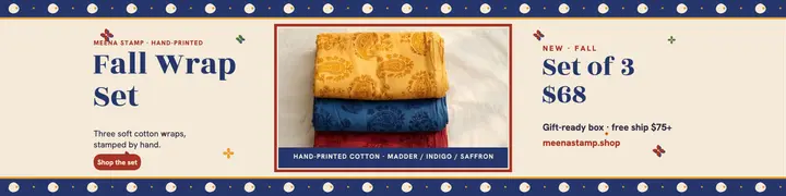 Meena Stamp fall scarf banner template