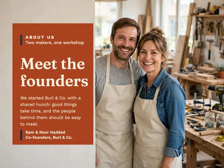 Meet the founders workshop slide template