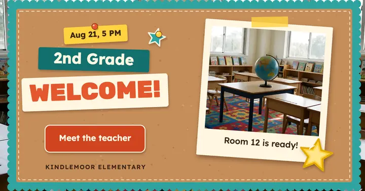 Kindlemoor meet the teacher night post template