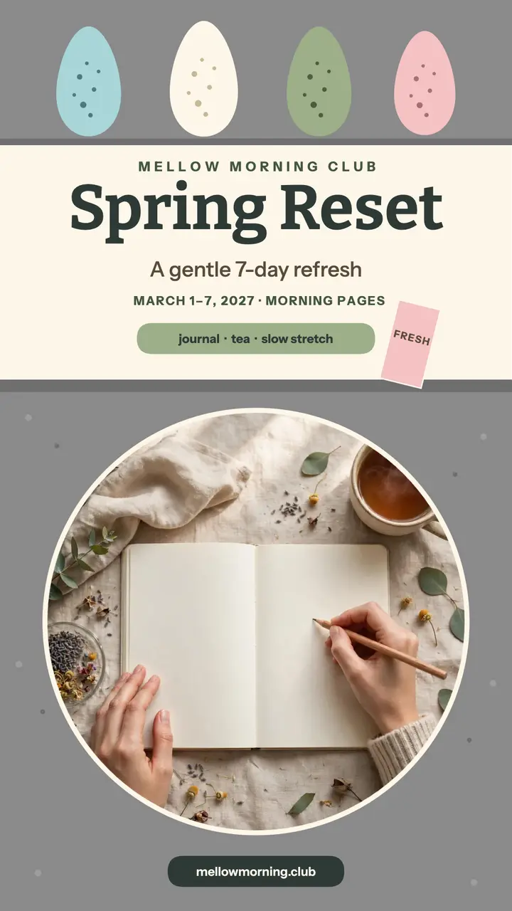 Mellow Morning spring reset story template
