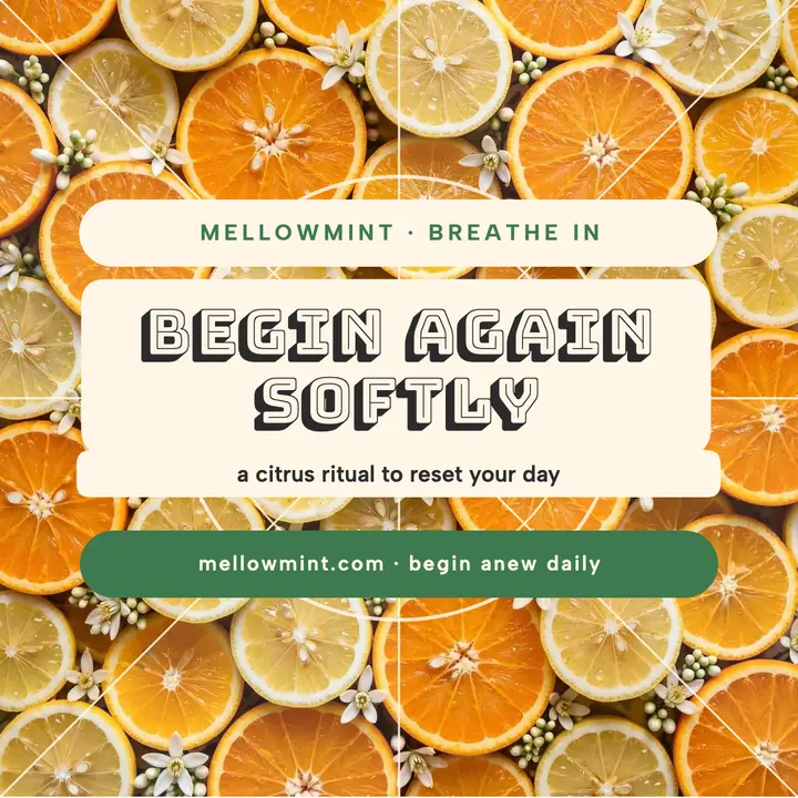 Mellowmint citrus mandala wellness post: wellness affirmation post template
