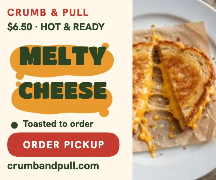 Crumb and Pull melty toast deli ad template