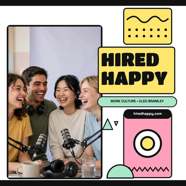 Hired Happy memphis podcast cover template