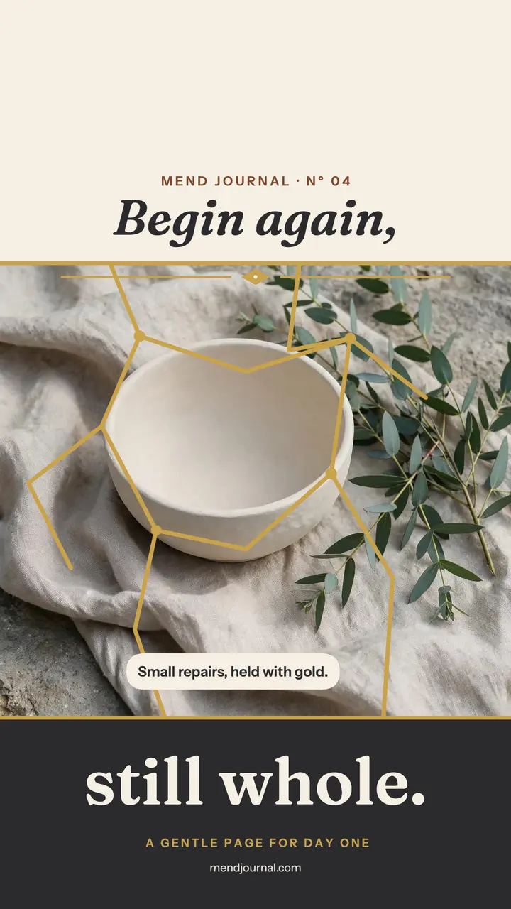 Mend Journal mended beginnings story template