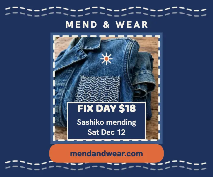 Mend and Wear sashiko fix day ad template