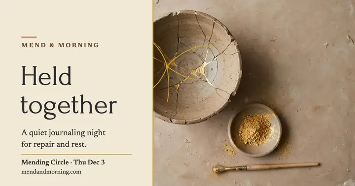 Mend and Morning mending circle post template