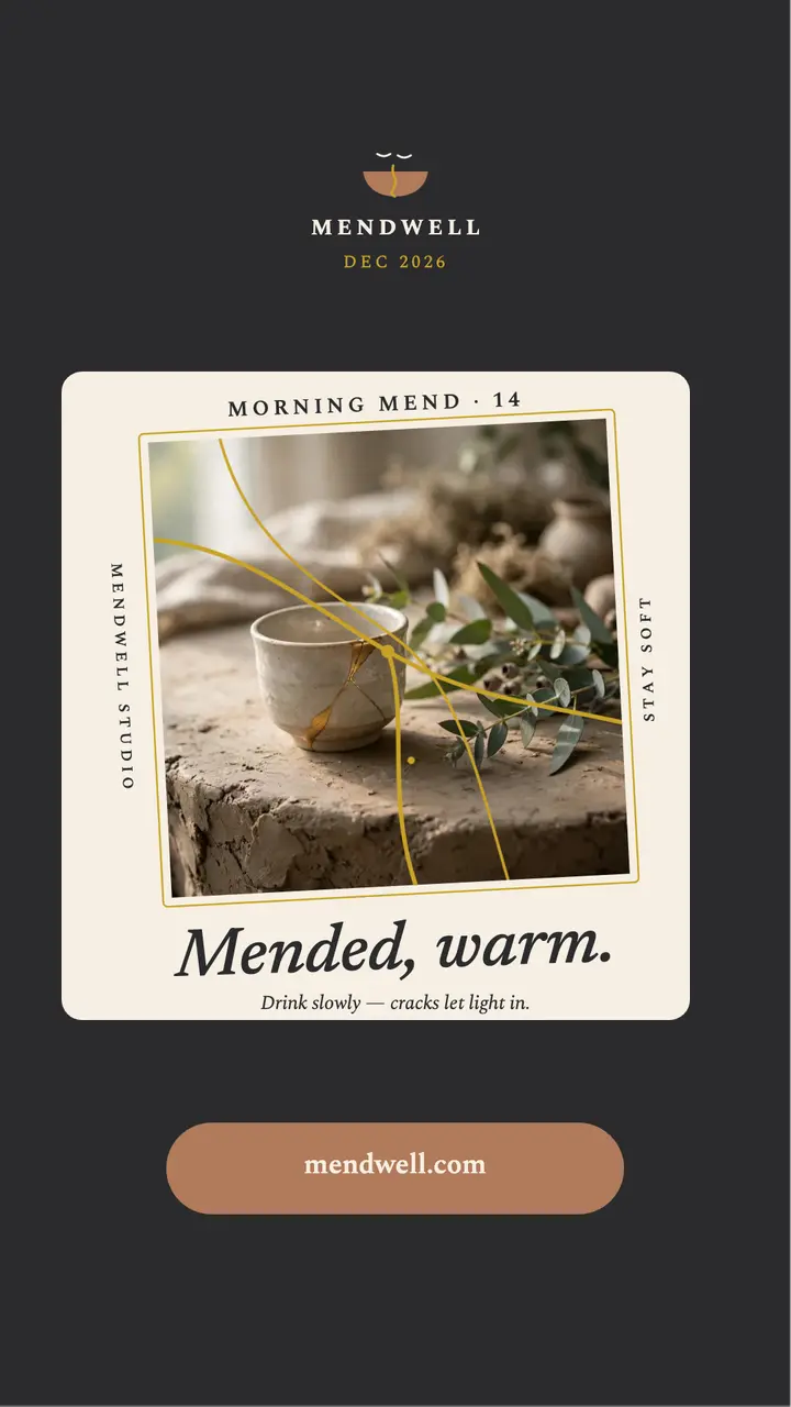 Mended morning tea affirmation story template