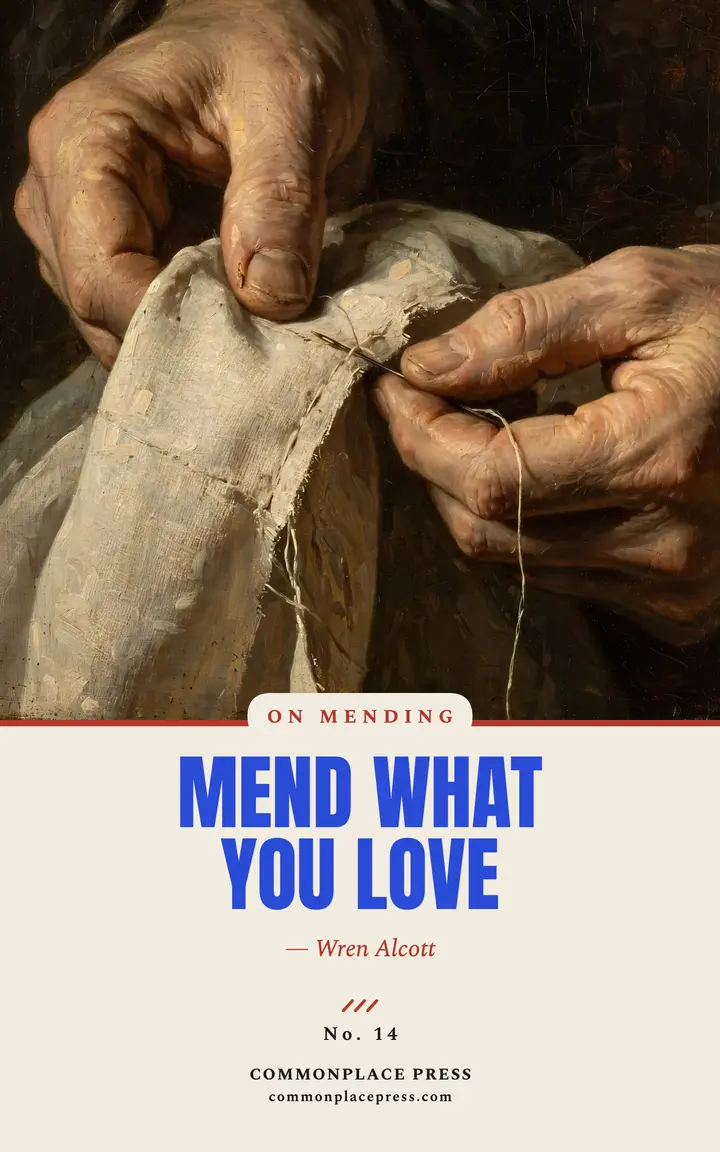 Mending hands quote cover template